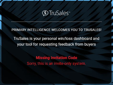 TruSales - Missing Invitation Code.png